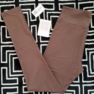 NWT LuLaRoe OS Solid Brown Leggings Buttery Soft